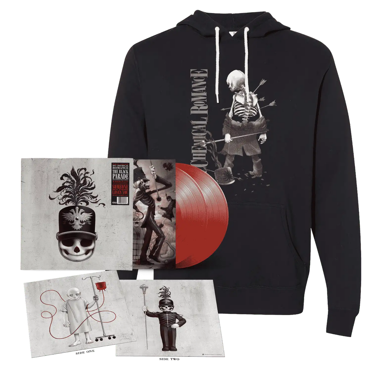 The Black Parade 20th Anniversary Edition (Deluxe) Exclusive Gatefold Bloodline Red Vinyl 2 LP & Hoodie Fanpack
